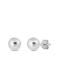 Load image into Gallery viewer, Silver Ball Stud Earrings