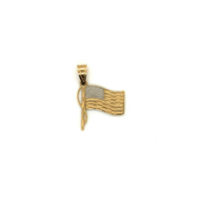 Load image into Gallery viewer, 14k Gold United States Flag Pendant