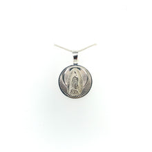 Load image into Gallery viewer, Sterling Silver Our Lady of Guadalupe and Sacred Heart Double Sided Pendant