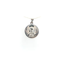 Load image into Gallery viewer, Sterling Silver Our Lady of Guadalupe and Sacred Heart Double Sided Pendant