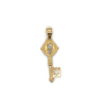 Load image into Gallery viewer, 10k Gold Saint Benedict Key Pendant .