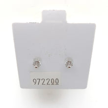Load image into Gallery viewer, 14k White Gold Square Clear Cubic Zirconia Stud Earrings
