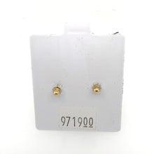 Load image into Gallery viewer, 14k Gold Black Round Cubic Zirconia Stud Earrings