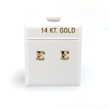 Load image into Gallery viewer, 14k Gold Stud Letter Studs