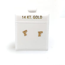 Load image into Gallery viewer, 14k Gold Stud Letter Studs
