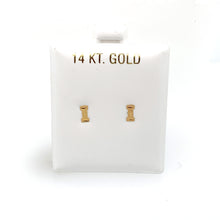 Load image into Gallery viewer, 14k Gold Stud Letter Studs