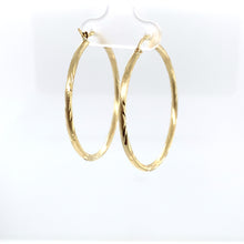 Load image into Gallery viewer, 10k Gold Star Cut Hoops