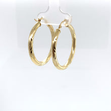 Load image into Gallery viewer, 10k Gold Star Cut Hoops