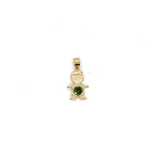 Load image into Gallery viewer, 14k Gold Boy Birthstone Cz Pendant