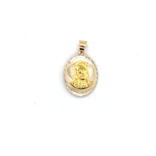 Load image into Gallery viewer, 10k Gold Our Lady of Guadalupe Double Sided Sacred Heart Pendant .