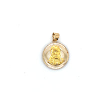 Load image into Gallery viewer, 10k Gold Our Lady of Guadalupe Double Sided Sacred Heart Pendant