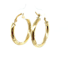 Load image into Gallery viewer, 10k Gold Star Cut Hoops .