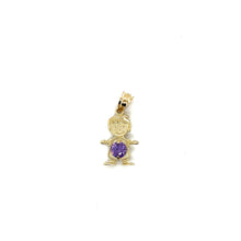 Load image into Gallery viewer, 10k Gold Boy BirthStone Pendant