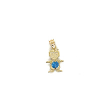 Load image into Gallery viewer, 10k Gold Boy BirthStone Pendant
