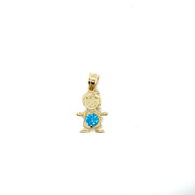 Load image into Gallery viewer, 10k Gold Boy BirthStone Pendant