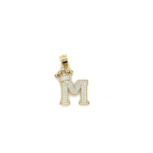 Load image into Gallery viewer, 14k Gold Crown Letter Pendant .