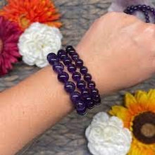 Load image into Gallery viewer, Natural Stone Amethyst Crystal Bracelet