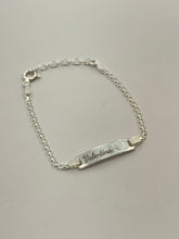 Load image into Gallery viewer, Sterling Silver Childrens Heart ID Bracelet