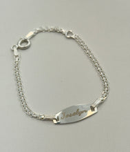 Load image into Gallery viewer, Sterling Silver Childrens ID Bracelet