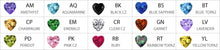 Load image into Gallery viewer, Heart Color CZ Stud Earrings