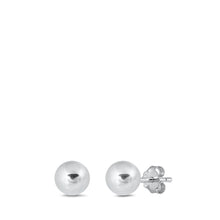 Load image into Gallery viewer, Silver Ball Stud Earrings
