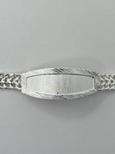 Load image into Gallery viewer, Sterling Silver 2 Row Curb Diamond Cut ID 20mm Bracelet