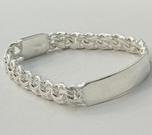 Load image into Gallery viewer, Sterling Silver Link ID 7" Bracelet
