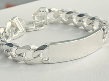Load image into Gallery viewer, Sterling Silver ID Curb Bracelet