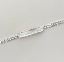 Load image into Gallery viewer, Sterling Silver Chino link ID and Greek Border bracelet