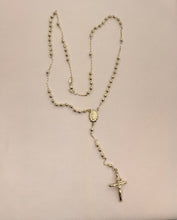 Load image into Gallery viewer, 14k Tri Gold Our Lady of Guadalupe and Christ Cross Rosary .