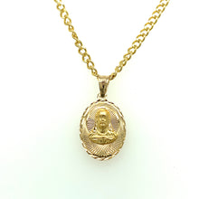 Load image into Gallery viewer, 10K Gold Sacred Heart and Our Lady of Gaudalupe Double Sided Pendant