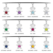 Load image into Gallery viewer, Sterling Silver Birthstone Girl Pendant
