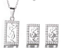 Load image into Gallery viewer, Sterling Silver Set Square YSL CZ