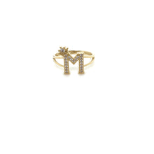 Load image into Gallery viewer, 14k Gold Letter Crown Ring .