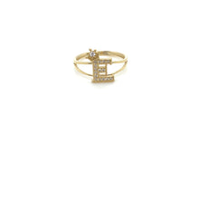 Load image into Gallery viewer, 14k Gold Letter Crown Ring .