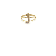 Load image into Gallery viewer, 14k Gold Letter Crown Ring .