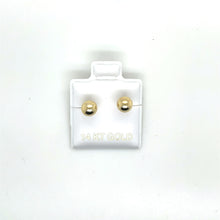 Load image into Gallery viewer, 14k Gold 3D Ball Studs