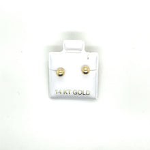 Load image into Gallery viewer, 14k Gold 3D Ball Studs