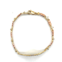 Load image into Gallery viewer, 14k Gold "15 years" Crown Bracelet .