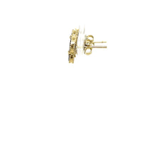 Load image into Gallery viewer, 10k Gold Black Clover Earrings .