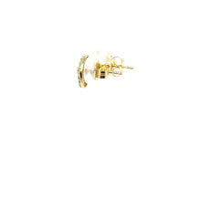 Load image into Gallery viewer, 10k Gold Black CC Earrings .