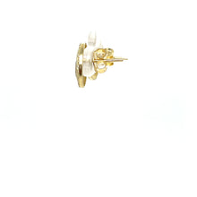 Load image into Gallery viewer, 10k Gold Black LV Earrings .