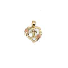 Load image into Gallery viewer, 10k Gold Heart Letter Pendant