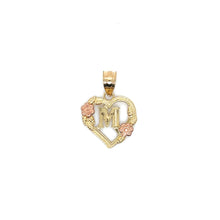 Load image into Gallery viewer, 10k Gold Heart Letter Pendant