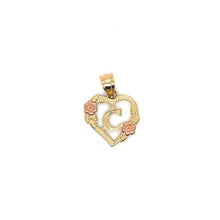 Load image into Gallery viewer, 10k Gold Heart Letter Pendant