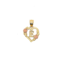 Load image into Gallery viewer, 10k Gold Heart Letter Pendant