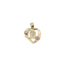 Load image into Gallery viewer, 10k Gold Heart Letter Pendant