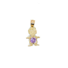 Load image into Gallery viewer, 10k Gold Boy Stone Pendant