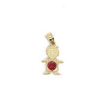 Load image into Gallery viewer, 10k Gold Boy Stone Pendant