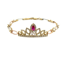 Load image into Gallery viewer, 10K Tri Gold "15 years" Crown Valentino Link Bracelet .